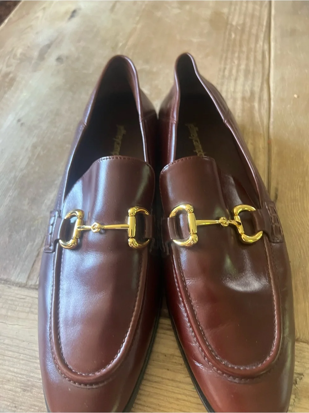Jeffrey Campbell Men’s Burgundy Leather Bit Loafers